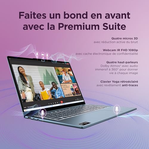 Lenovo Yoga Slim 7 14AKP10 83JY 14 Ryzen AI 5 340 RAM SSD AZERTY - vue 9