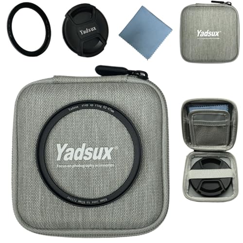 Camera Lens Step Up Filter Adapter Ring and Lens Cap and Multifunctional Photography Accessory Bag (62 to 67 and 67mm Lens Cap)
