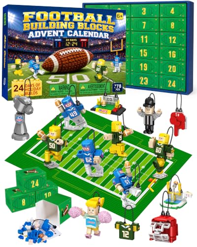 Football Advent Calendar 2026, 24 Days Building Blocks for Kids