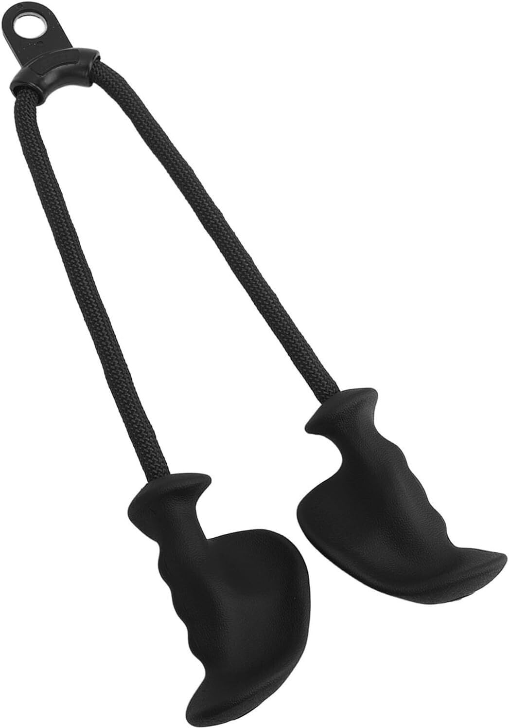 Owlix Tricep Rope with Ergonomic Handles, Double Head Triceps Pull Downs Crunches Rope Multi-Training Bar (Black)