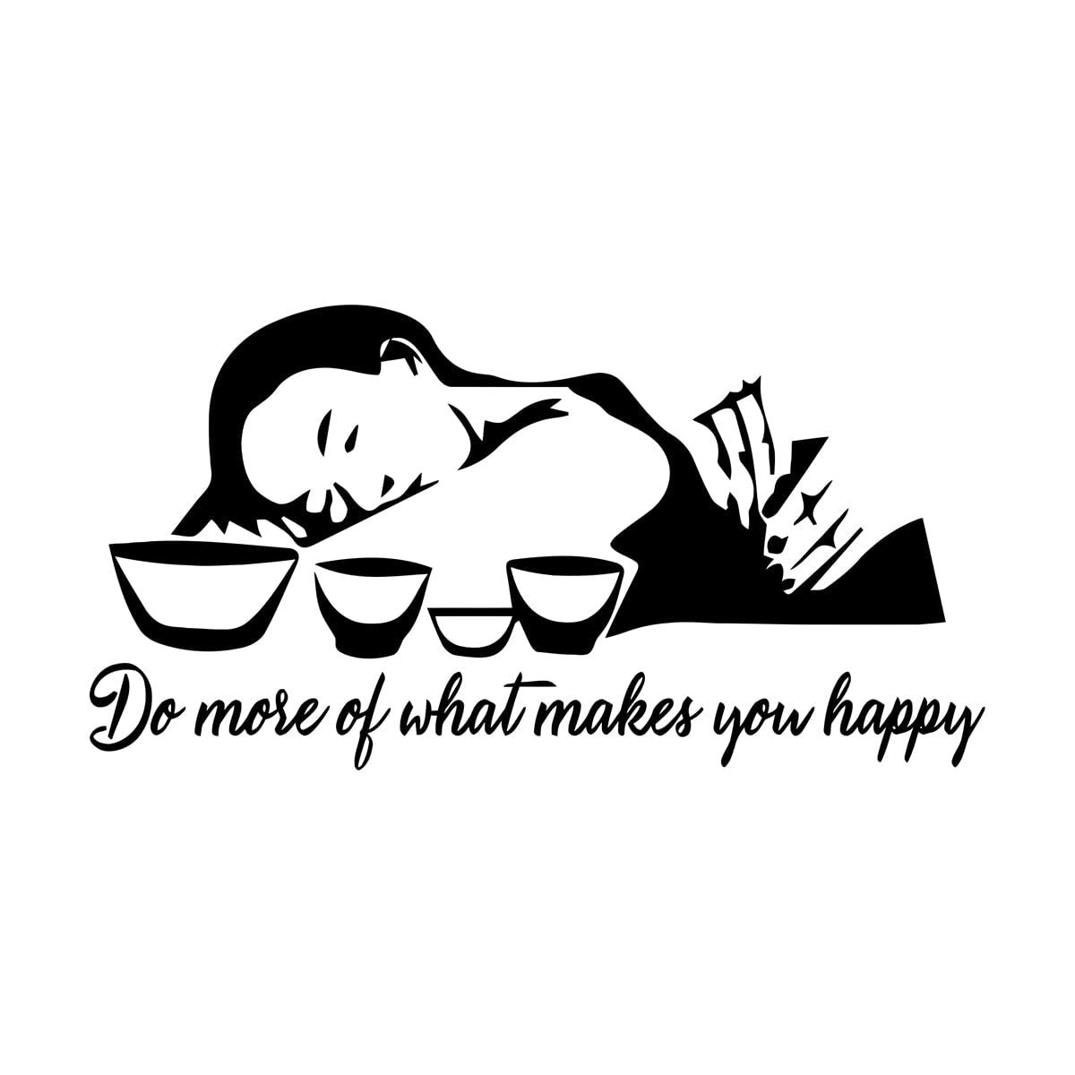 Wall Decals Paster Paper Spa Beauty Spa Beauty Salon Spa Health 32x60.8cm Do not Damage The Wall Surface Small Black — image 1