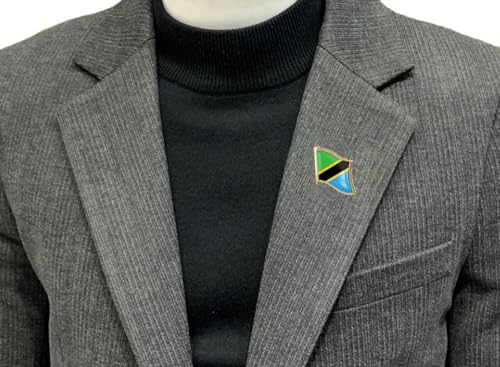 Image of vmcoatdu Country Flag Backs Locking Pin Keepers Locking Clasp Pin Badge International Travel Brooch Metal Alloy Souvenir Pin 0.75x0.7 Inch Small Pin