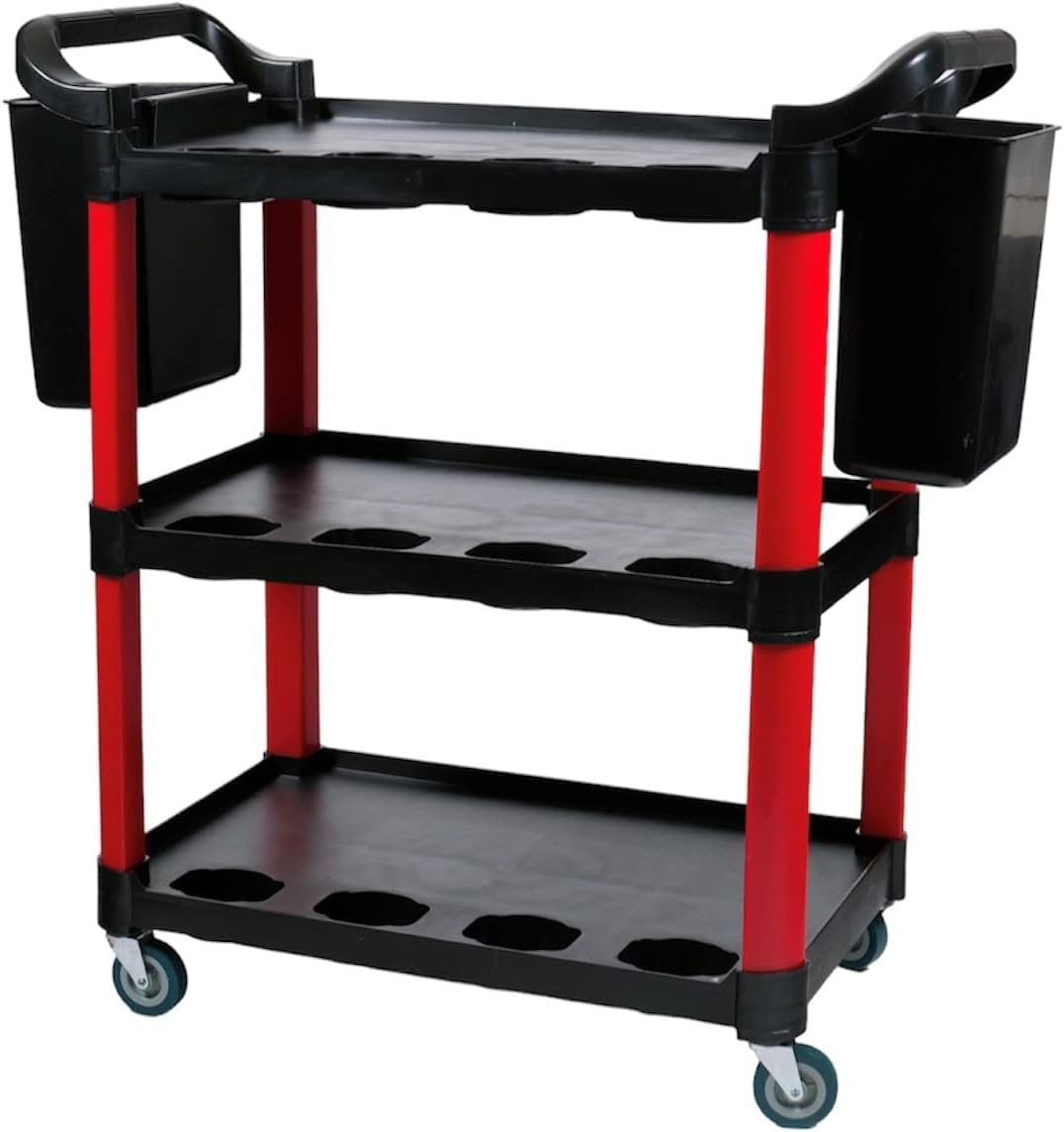 Hymula 3Tier Rolling Utility Detailing Tool Cart with Side