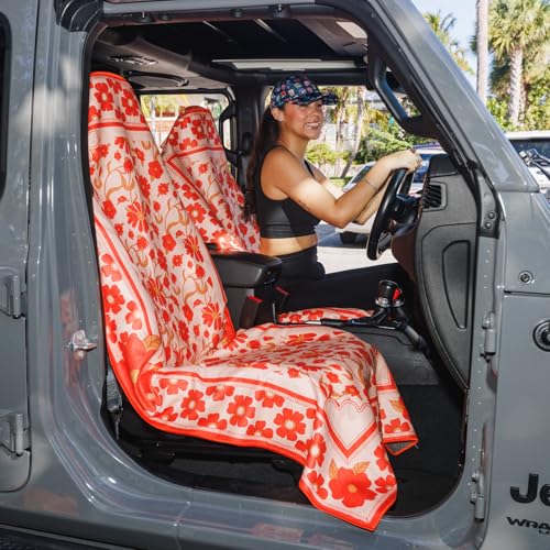 Image of Sprints Athletic Running Towel, Full-Sized, Car Seat Cover - Performance Microfiber (Peaches & Pleasures The Small Kind)