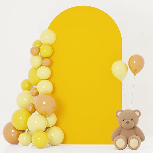 Miniatura 4 de Cubierta de arco dorada de 4.6 x 8 pies, cubierta de arco de elastano grande, cubierta de arco de poliéster, cubierta de arco de boda, cubierta de