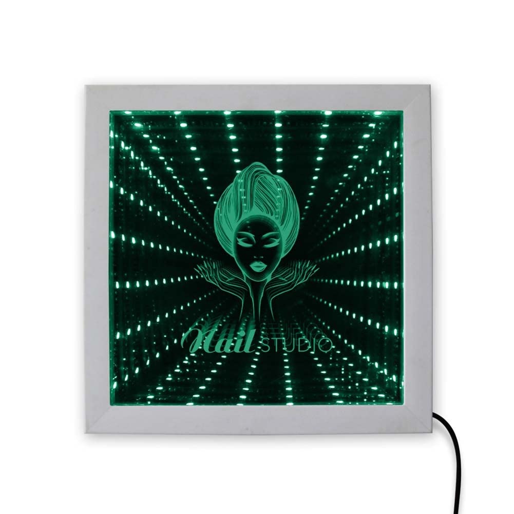 Mirror Lámpara De Túnel Infinity Espejo Túnel De Iluminación De La Lámpara Led De La Fiesta Sensorial Decoración Led Sensor Luz Infinity Tunnel Lámpara De Noche 3d Visual Illusion Light Para Fiesta (