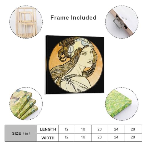 Impression sur toile Alphonse Mucha cadre décoration murale salon - 2