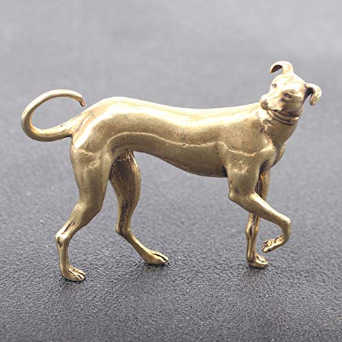 Amazon.co.jp: 銅製の中国の十二支の動物の犬の像の小さな装飾品、真鍮
