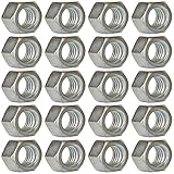 100Pcs 1/4' Hex Nut 304 Stainless Steel 6mm Nuts.