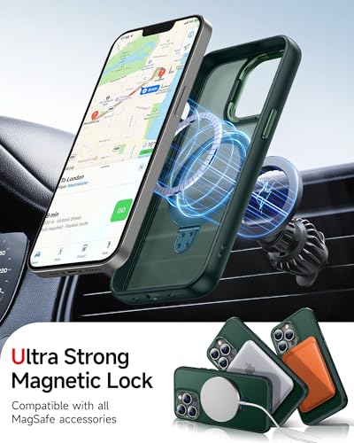 Coque iPhone 13 Pro MagSafe LeYi avec béquille rotative et protection militaire antichoc - 4