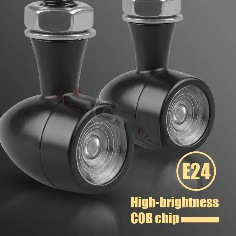 Faro Posteriore Stop Running M8 Luci lampeggianti a LED per indicatori di direzione per moto DRL Ambra Bianco Rosso Luce freno 12V per da cross