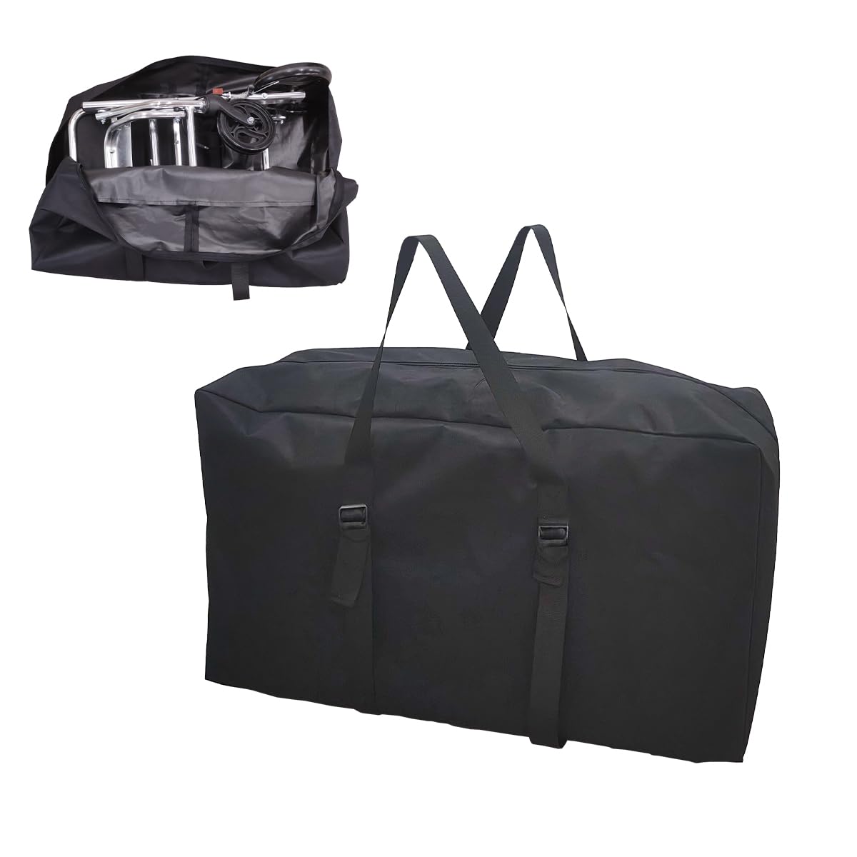 コントゥアＸＳ　38×38 黒 車椅子用クッション 収納バッグ付き【新品】 Amazon | RAKU 車椅子用バッグ 折りたたみ車イス収納バッグ 持ち運び