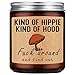 LEADO Kind of Hippie Kind of Hood Scented Candles, Hippie Room Decor - Hippie Gifts for Women, Men - Husband Valentines Day Gifts - Funny Birthday, Galentines Day Gifts for Friends, Sisters, Bestie