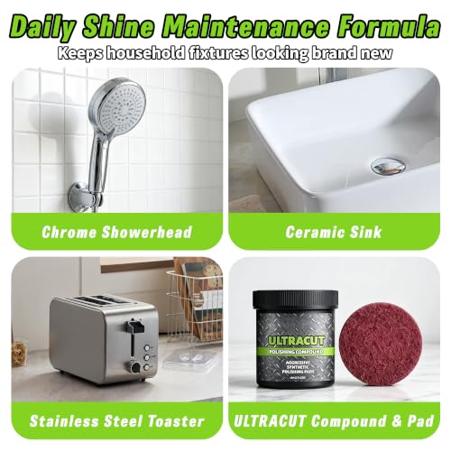 Image of All-in-One Surface Restoration Polish with Pad, 2026 New Furniture Surface Polishing and Multi-Surface Scratch Remover Compound for Leather Wood Marble Countertop Cookware, 3 pcs