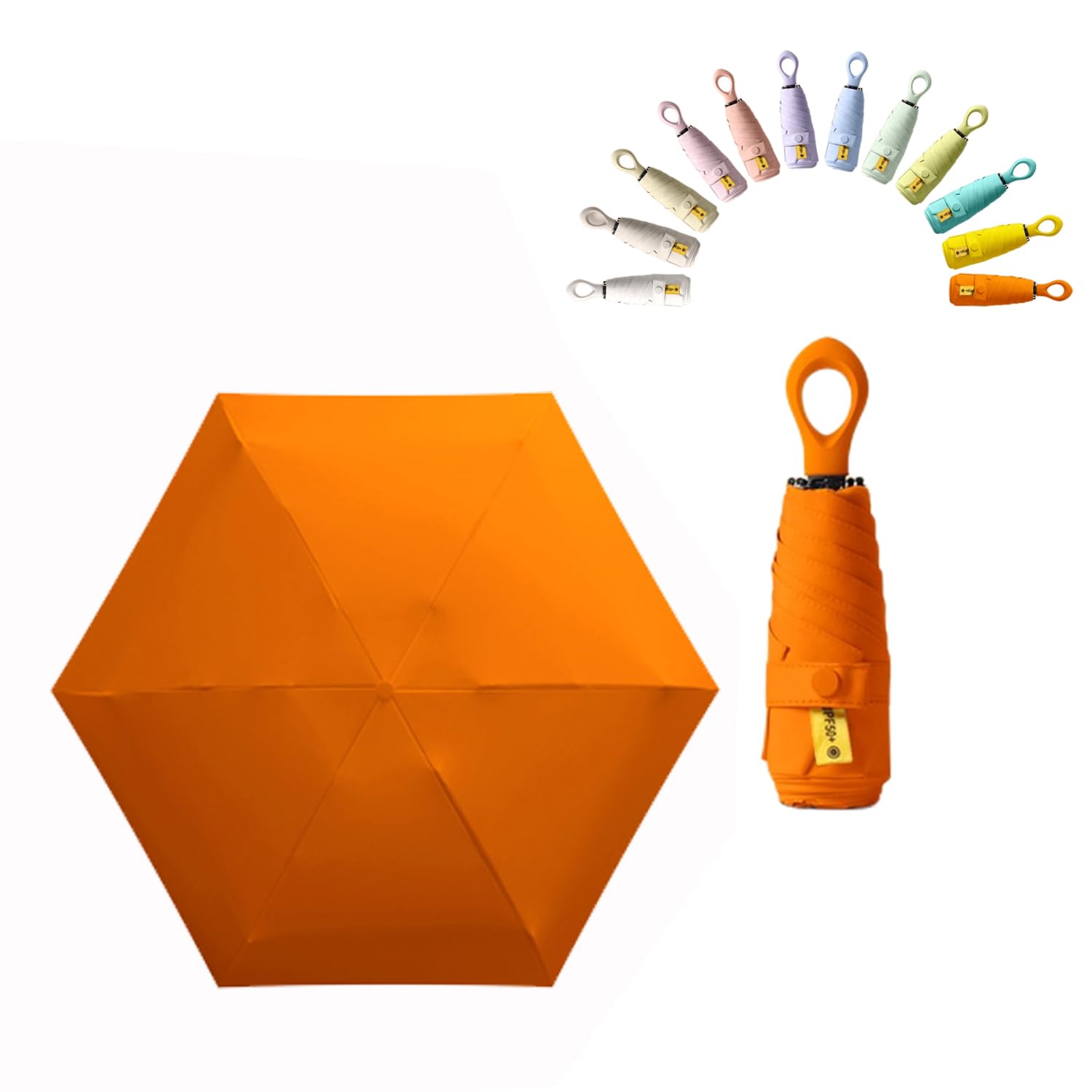 Ombrello Pieghevole Erised's Bifrost Con Moschettone - Compatto, UPF 50, 8 Stecche - Foto 6