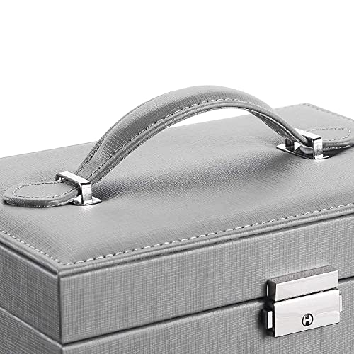 Bewishome Jewelry Box Jewelry Organizer Box With Lock Mirror Girls Jewelry Box For Earrings,Rings,Necklaces #TOP7