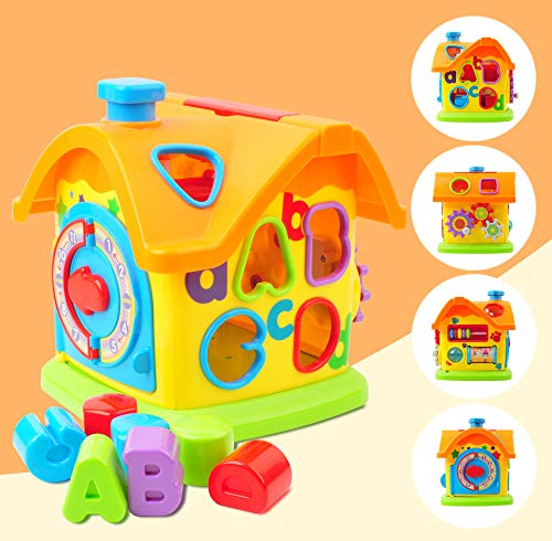 GizmoVine Baby Toys, Baby Toys 12-18 Months Early Educational Cube Baby's First Block's Shape Sorter Toy ABCD Learning Multi-purpose Toys Kids and Toddlers