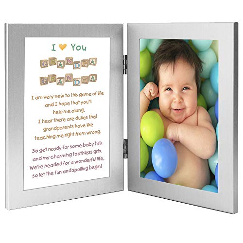 Gift for Grandparents from Newborn Baby, Touching Poem Frame from Grandchild - Add