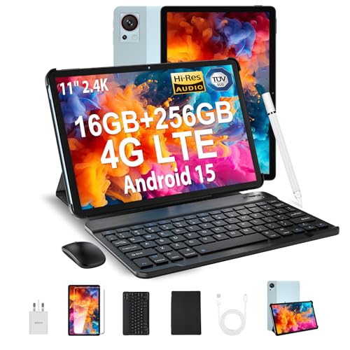 DOOGEE T30S Android 15 Tablet con Teclado y Lápiz, 16GB+256GB/1TB TF Octa-Core Android Tablet 11 Pulgadas, 2.4K Display, 8580mAh, 4G-LTE +2.4G/5G WiFi Tableta, BT 5.0, 13MP+8MP, GPS, Tipo C 2025