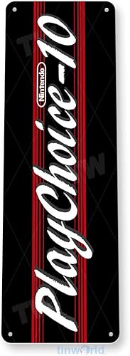 Miniatura 3 de Tin Sign A893 Play elección 10 Arcade habitación Marquee Consola metal decoración