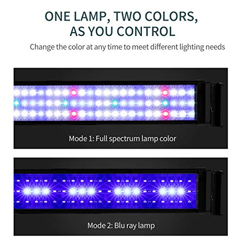 JOYHILL LED Aquarium Lights with Timer, Dimmable,Super Bright LEDs Fish Tank Light for Aquatic Reef Coral Plants,Full Spectrum for 36"-48" Tank