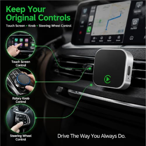 Carplay inalámbrico en tu Lexus ES Hybrid con este adaptador compacto plateado 8