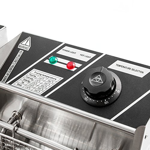 Biltek Commercial Deep Fryer Electric Countertop Dual Tank Basket 11L 3200W Up To 374 Deg F #TOP2