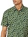 Amazon Essentials Men's Regular-Fit Short-Sleeve Print Shirt, Teal Blue Birds, X-Large