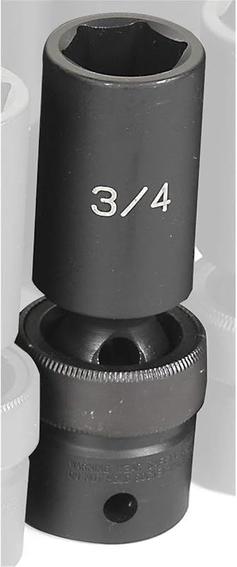 Soquete de Impacto Grey Pneumatic 2024UD, 3/4 pol., Encaixe de 1/2 pol., 6 Pontas