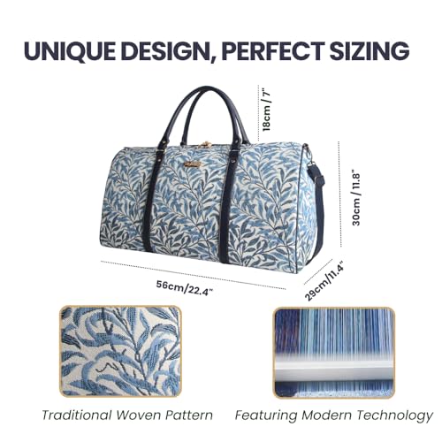 Image of Women Large Duffel Bag, Ladies Carry-on Overnight Weekender, Womens Hand Luggage, Travel Bags for Teens & Girls, Willow Bough, X-Large, Hand Luggage