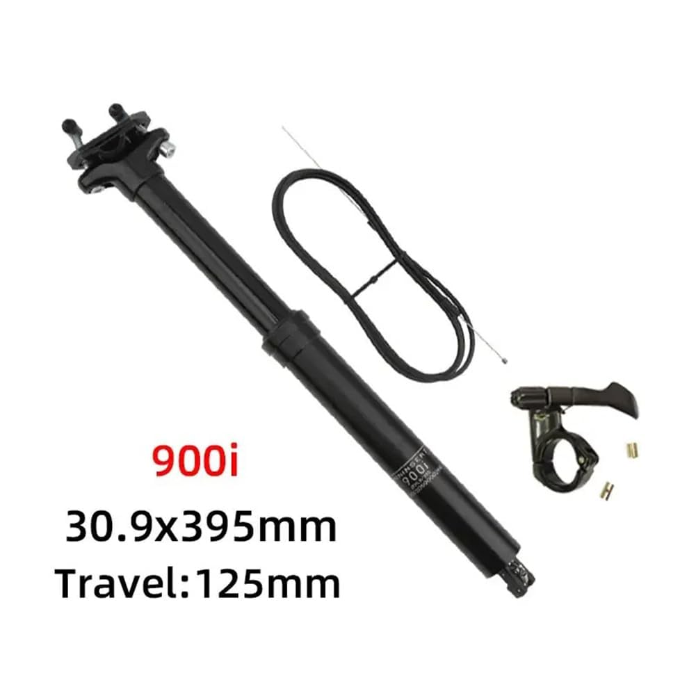 GarveeLife Hydraulische Dropper Sattelstütze für Mountainbike – Höhenverstellbare Fahrrad Sattelstütze mit interner Kabelführung & Fernbedienung – 100/125mm Hub – Für Erwachsene – 31.6mm/30.9mm
