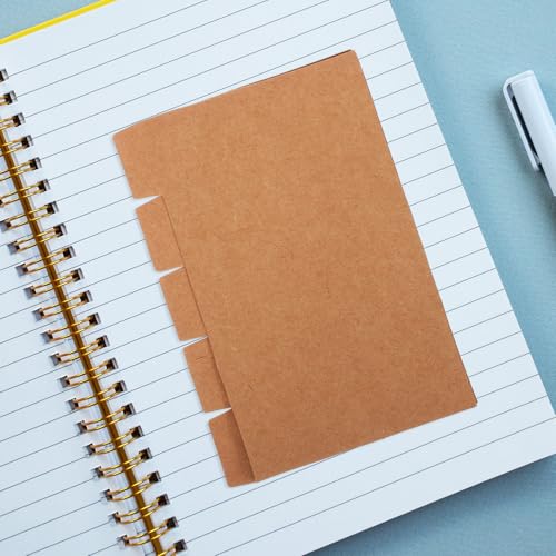 Separadores de carpeta de papel marrón para organización de oficina POPETPOP 7