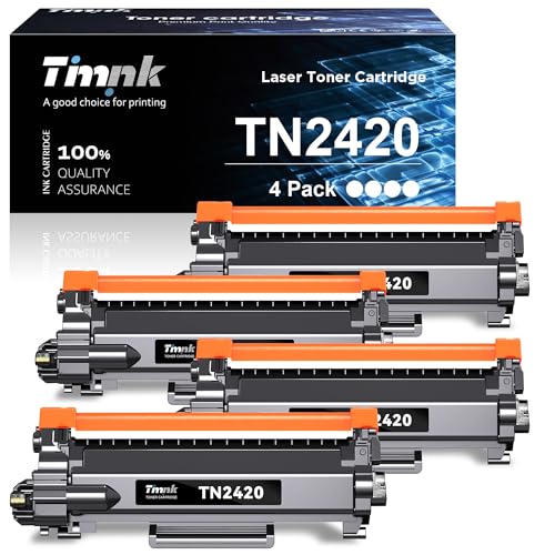 Timink TN2420 Compatible Toner Cartridge for Brother MFC L2710DW L2750DW L2710DN L2730DW DCP L2510D L2530DW L2550DN HL L2310D L2350DW (4 Negro)