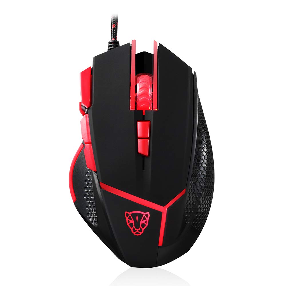 Sponsored Ad – Motospeed Wired Mouse Gaming Mouse 4000DPI 9 Buttons Optical Mice with Weight Tuning Set Non-slip Design with LED Light Fire/Sniper Button