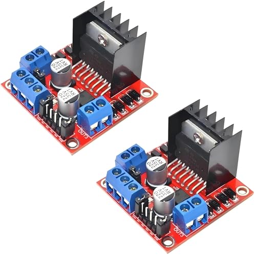 WWZMDiB 2 Pcs L298N Motor Driver Controller Board DC Dual H Bridge Module for Arduino Raspberry Pi Stepper Motor (2 Pcs L298N)