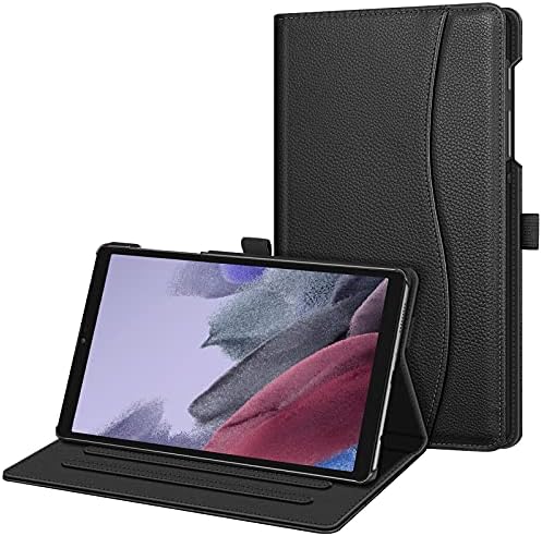 Fintie Case for Samsung Galaxy Tab A7 Lite 8.7 Inch 2021 Model (SM-T220/T225/T227), Multi-Angle Viewing Smart Stand Back Cover with Pocket, Black