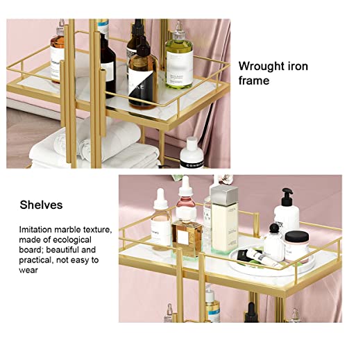 Solution de rangement élégante en imitation marbre et structure argentée chic - 6