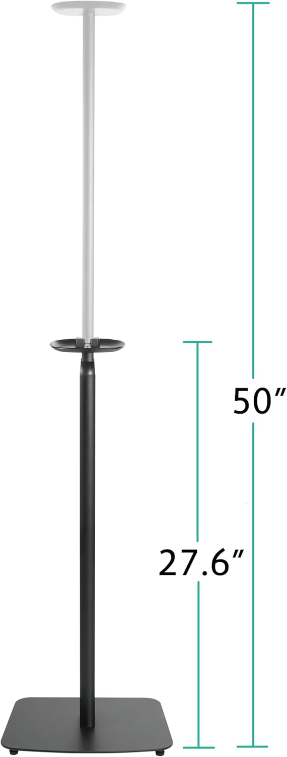 ynVISION.DESIGN Adjustable Floor Stand Mount Compatible with SONOS Era 100 | Black Brackets | Pair (2-Pack) - Image 2