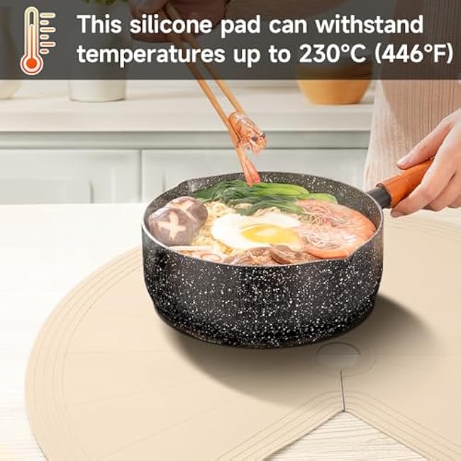 Dual Tier Pie-Cut Lazy Mat Susan Shelf and Liner ¨C Non-Slip Thermal Protection Mat 2 PCS(Kh, 28in)