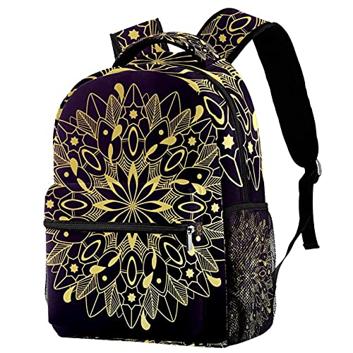 Sac à dos femme à motif mandala floral grand volume multicolore