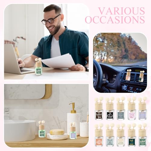 Image of Cinnvoice 20 Pcs End of Year Teacher Appreciation Gifts Bulk, Empty Car Diffuser Bottles with Vent Clip, Refillable Essential Oil Car Air Freshener Gifts for Teacher Coworker Team Staff (Appreciation)