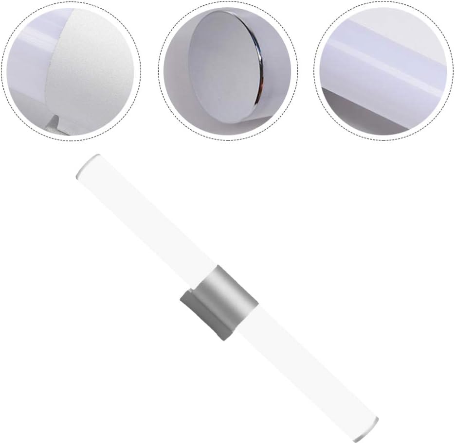 SOLUSTRE Bathroom LED Vanity Light 40cm 16w Modern Bathroom Vanity Light Fixtures Over Mirror Wall Mounted Make-up Mirror Picture Front Lamp (White)