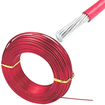 Exxelo Aluminium Wires 2.5mm for Domestic and Industrial Electric Connections up to 1500 watts 75 Meter (Red)