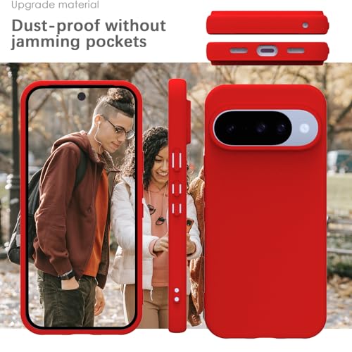 Coque silicone Google Pixel 10 antichoc et douce rouge YATWIN - 7
