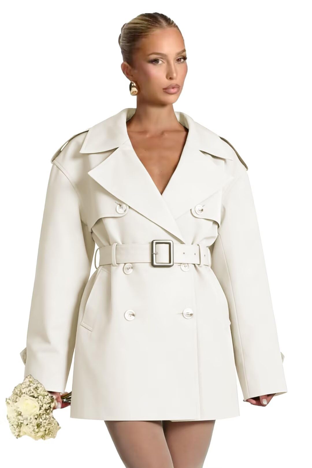 Satin Bridesmaid Blazer for Women Notch Lapel Button Blazer Cocktail Party Dress OE127
