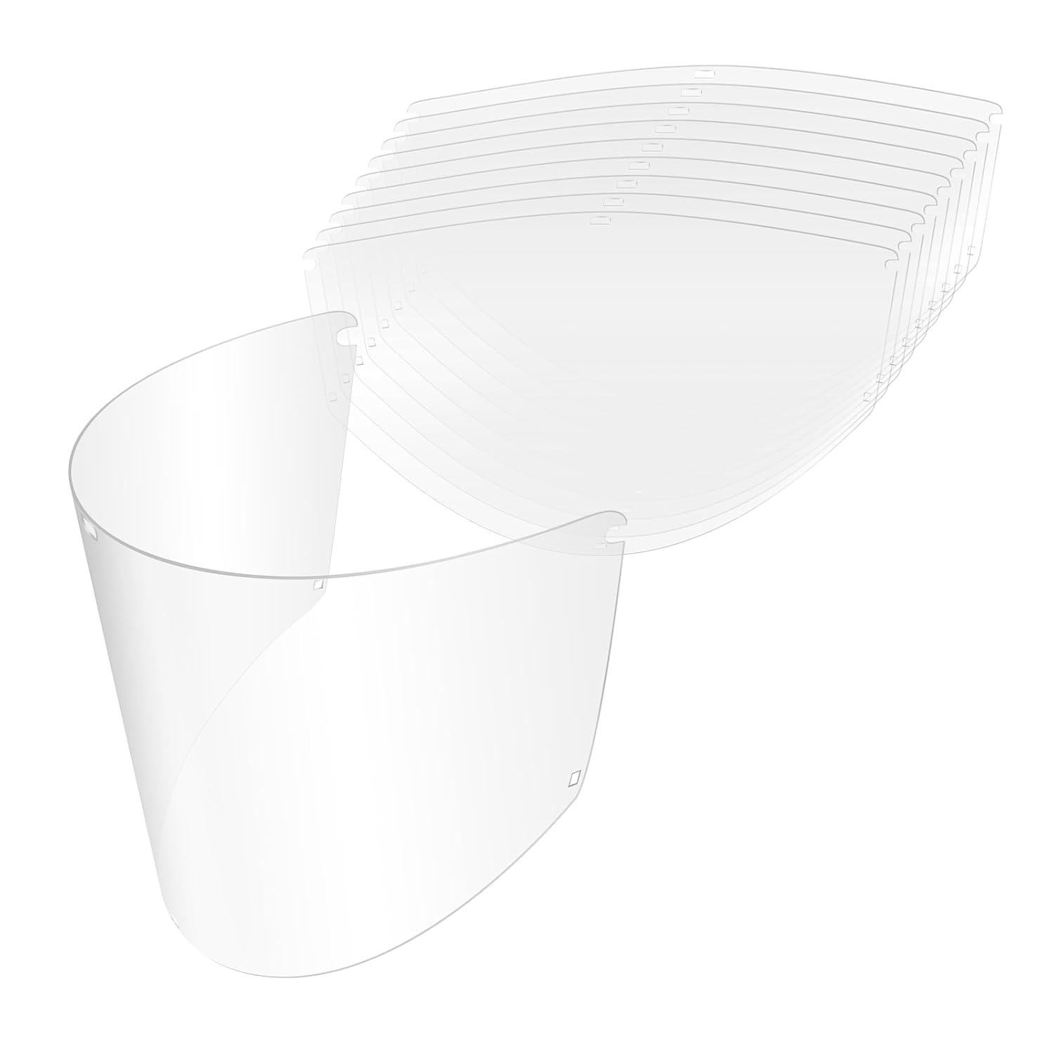 14215 MAX VIEW Series Replacement Window Face Shield Visor, Anti-Fog, Polycarbonate, Clear (10pcs)