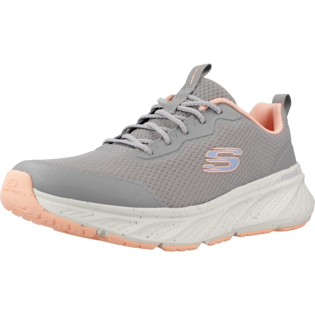 Skechers Women's Edgeride Smooth Journey Sneaker, Gray, 3 UK