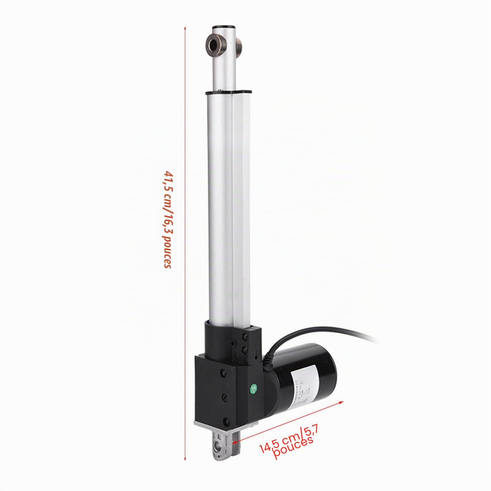 Actionneur électrique linéaire robuste DC 12V 6000N actionneur linéaire à course en métal à levage maximal pour voiture automatique, JS-TGZ-U3(250mm)