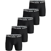 Bjorn Borg Boxer Briefs Men 5 Pack Cotton Stretch Soft Comfortable Underwear-S Black