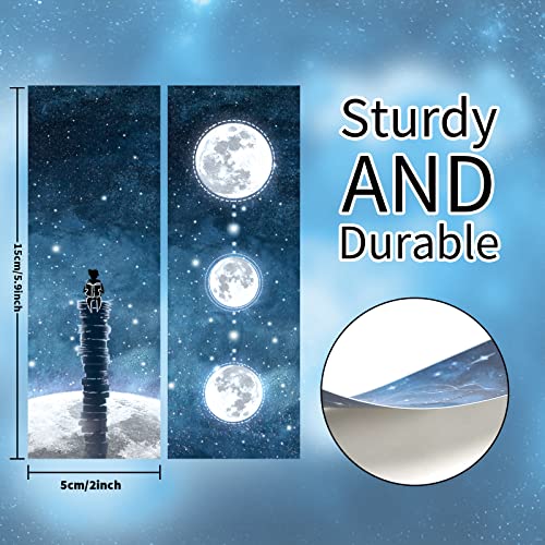 Anseal Cool Space Starry Night Bookmark, Bookmarks For Book Lovers, Bulk Bookmarks For Men, Unique Book Mark For Boys, Girls, Students, Classroom Gifts, School Prize, Reading Present #TOP2